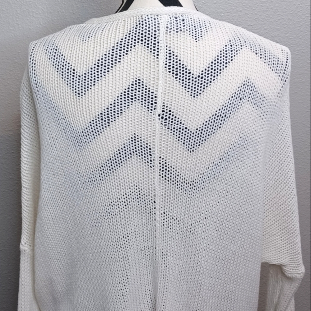Wooden Ships XOXO Sz XS Oversized Open Knit Valentines Day Sweater - Picture 7 of 14